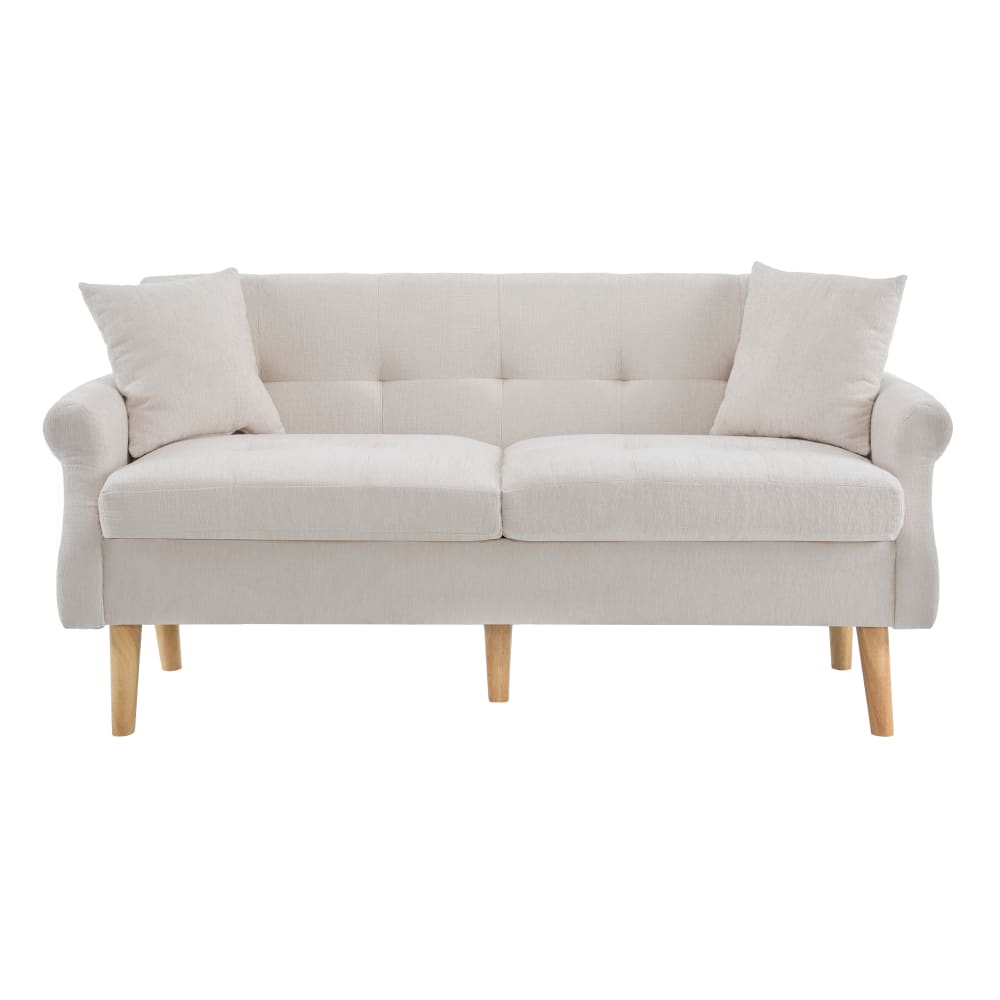 wohnli-moebel-suche-M25080412 Wohnli Möbelsuche - 2-Sitzer Sofa mit Chenillebezug und Massivholzbeinen