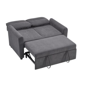 wohnli-moebel-suche-M25080426-1 2-Sitzer Sofa mit grauem Kettenwirk-Samtbezug 127x87x90cm Samt Grau Flieks Sofas und Sessel Sofas Schlafsofas