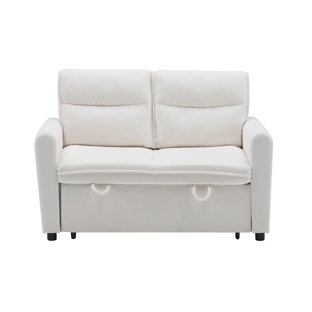 wohnli-moebel-suche-M25080436 Wohnli Möbelsuche - 2-Sitzer Sofa mit beigem Kettenwirk-Samtbezug