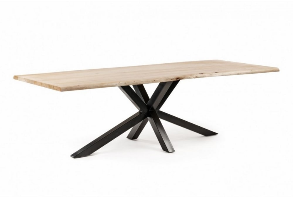 Rechteckiger Esstisch L250 aus Holz 250x76x100cm Holz Braun Mathi Design Möbel Esszimmermöbel Esstische