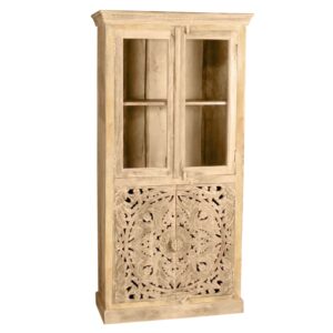 45x180x90cm Holz Braun SIT Möbel Möbel Esszimmermöbel Vitrine und Vitrinenschrank