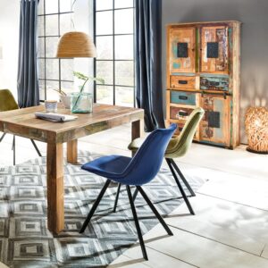 wohnli-moebel-suche-M25081685-1 Schrank aus Holz 40x180x90cm Holz Braun SIT Möbel Möbel Esszimmermöbel Geschirrschränke