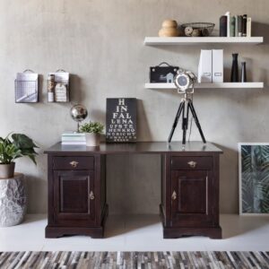 68x75x150cm Holz Braun SIT Möbel Möbel Büromöbel Schreibtische