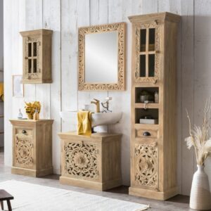 20x70x44cm Holz Braun SIT Möbel Möbel Badezimmermöbel