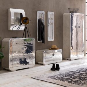 40x180x80cm Holz Silber SIT Möbel Möbel Schlafzimmermöbel Kleiderschränke