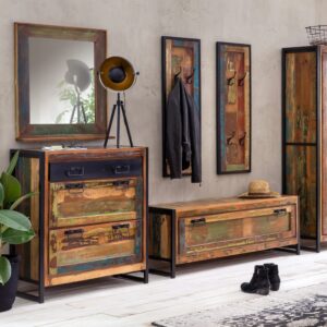 40x50x130cm Holz Braun SIT Möbel Möbel Flurmöbel Schuhschränke