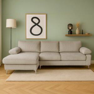 262x77x132cm Holz Beige Concept Usine Sofas und Sessel Sofas Ecksofas