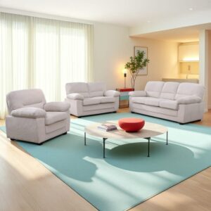 wohnli-moebel-suche-M25082579-1 3-Sitzer-Sofa + 2-Sitzer + beige Cordsessel-Set 204x100x98cm Holz Beige Concept Usine Sofas und Sessel Sofas 2-Sitzer-Sofas & 3-Sitzer-Sofas