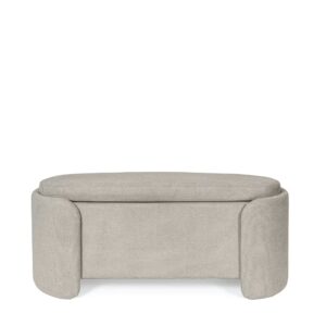 wohnli-moebel-suche-M25083030-1 Gepolsterte Bank in Taupe 44x47x107cm Holz Taupe Koketto Home Möbel Esszimmermöbel Sitzbank und Holzbank