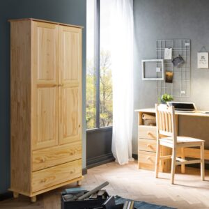 52x177x82cm Holz Braun SIT Möbel Möbel Schlafzimmermöbel Kleiderschränke