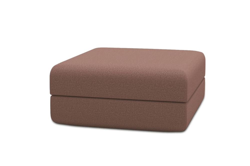 Wohnli Möbelsuche - Modularer Schlafhocker - glatter stoff terracotta