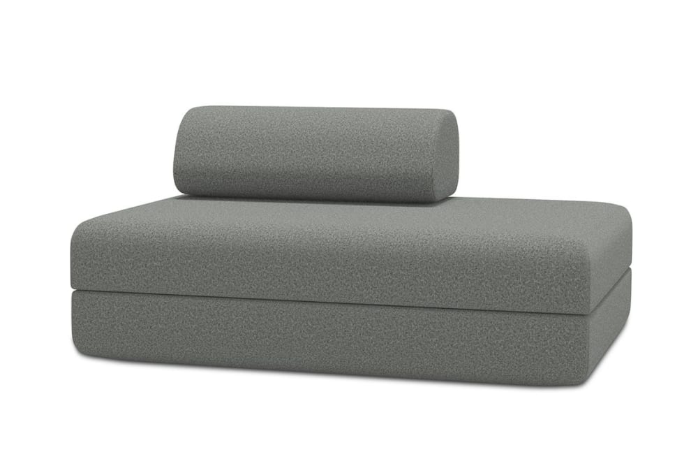 Wohnli Möbelsuche - Modulares 2-Sitzer-Schlafsofa - glatter stoff grau