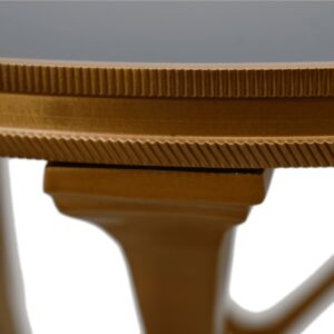 Servierwagen aus goldenem Metall und Glas H69 cm 43x69x43cm Metall Gold Signature Möbel Wohnzimmermöbel Couchtische