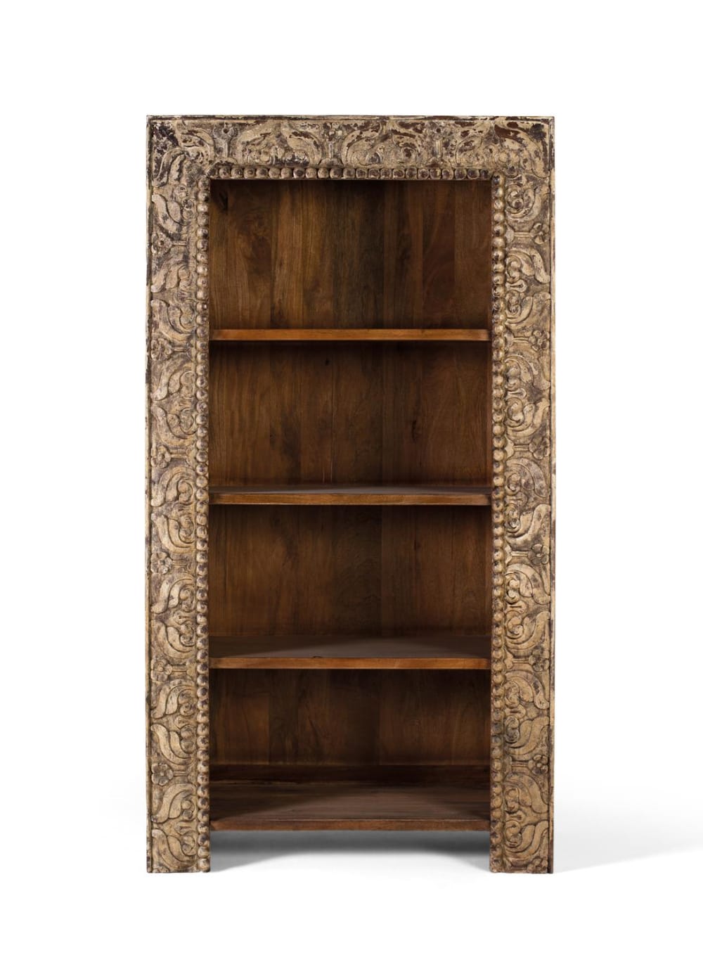 wohnli-moebel-suche-M25088450 Wohnli Möbelsuche - Bücherregal aus Mangoholz mit gealtertem Finish