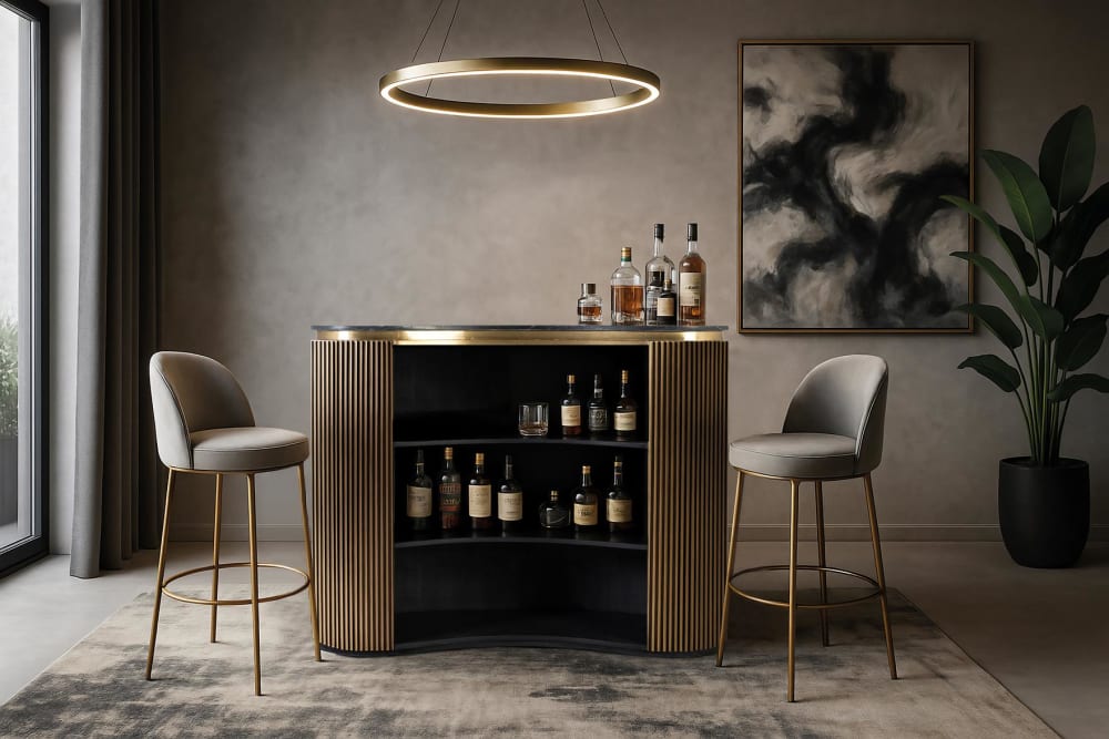 145x110x57cm Holz Kupfer GINER Y COLOMER Möbel Esszimmermöbel Barmöbel