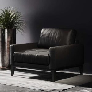 Sessel aus Polyester dunkelgrau 94x76x84cm Stoff Grau Mesonica Sofas und Sessel Sessel, Poufs und Fußbänke Sessel