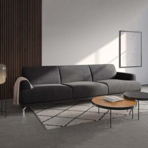 wohnli-moebel-suche-M25088786-1 3-Sitzer-Sofa aus Polyester dunkelgrau 84x74x240cm Stoff Grau Mesonica Sofas und Sessel Sofas 2-Sitzer-Sofas & 3-Sitzer-Sofas