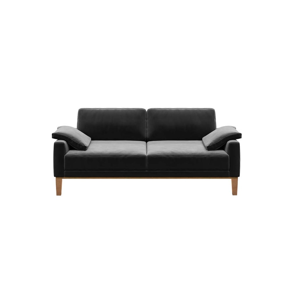 Wohnli Möbelsuche - 2-Sitzer-Sofa aus Polyester dunkelgrau