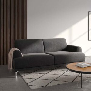 wohnli-moebel-suche-M25088807-1 2-Sitzer-Sofa aus Polyester dunkelgrau 84x74x170cm Stoff Grau Mesonica Sofas und Sessel Sofas 2-Sitzer-Sofas & 3-Sitzer-Sofas