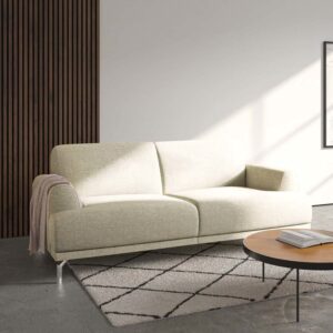 wohnli-moebel-suche-M25088826-1 2-Sitzer-Sofa aus Polyester hellbeige 84x74x170cm Stoff Beige Mesonica Sofas und Sessel Sofas 2-Sitzer-Sofas & 3-Sitzer-Sofas