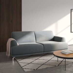 wohnli-moebel-suche-M25088832-1 2-Sitzer-Sofa aus Polyester hellgrau 84x74x170cm Stoff Grau Mesonica Sofas und Sessel Sofas 2-Sitzer-Sofas & 3-Sitzer-Sofas