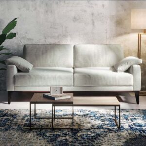 2-Sitzer-Sofa aus Polyester hellgrau 94x76x173cm Stoff Grau Mesonica Sofas und Sessel Sofas 2-Sitzer-Sofas & 3-Sitzer-Sofas