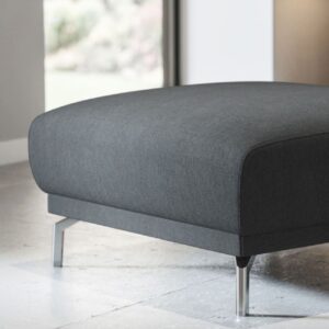 Hocker aus Polyester hellgrau 75x42x75cm Stoff Grau Mesonica Sofas und Sessel Sessel, Poufs und Fußbänke Sitzsäcke