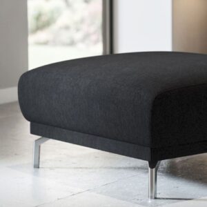 Hocker aus Polyester dunkelgrau 75x42x75cm Stoff Grau Mesonica Sofas und Sessel Sessel, Poufs und Fußbänke Sitzsäcke