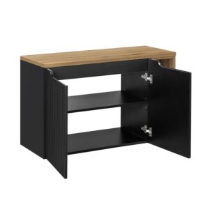 Schwarz und Holzoptik