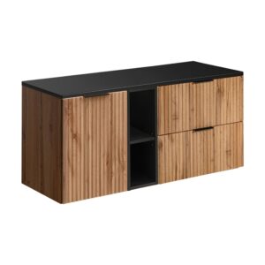 Holzoptik und Schwarz