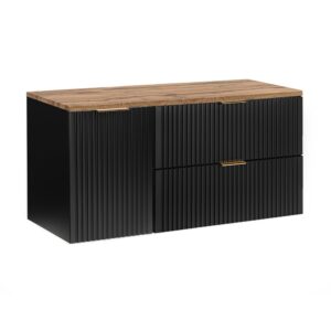 Schwarz und Holzoptik