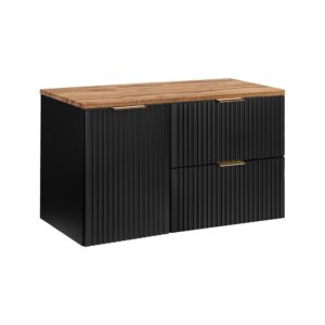 Schwarz und Holzoptik