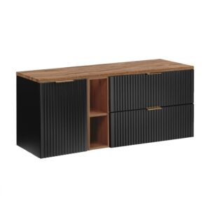Schwarz und Holzoptik