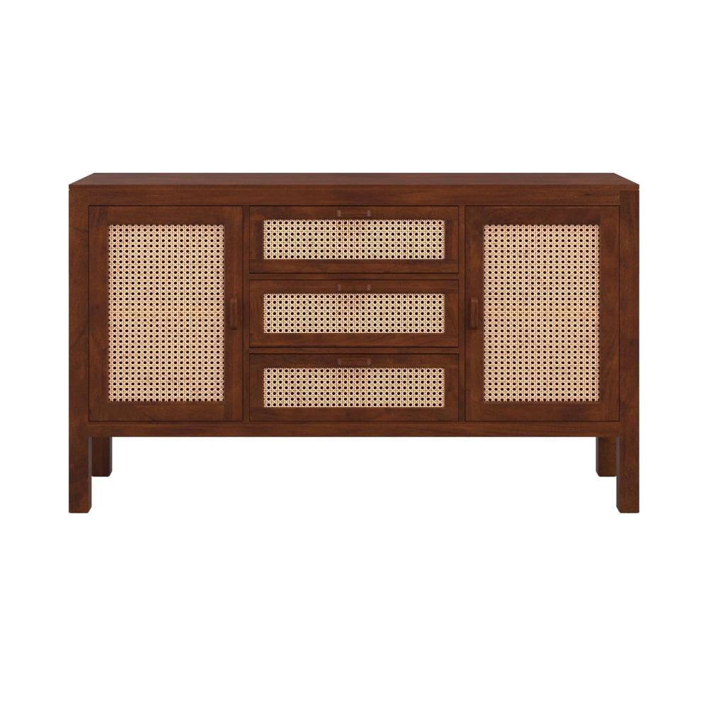wohnli-moebel-suche-M25090423 Wohnli Möbelsuche - Buffet aus Mango-Holz mit Rattan-Geflecht