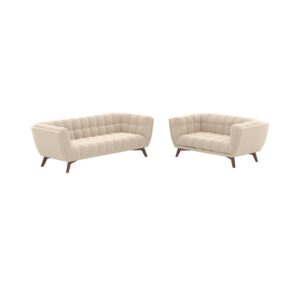 wohnli-moebel-suche-M25090434 Wohnli Möbelsuche - Sofa-Set aus Samt in Beige 5-Sitzer