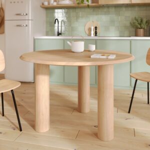 Runde aus Mangoholz für 4 Personen 120x76x120cm Holz Braun Maison Pavane Möbel Esszimmermöbel Esstische