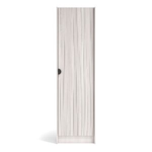Wohnli Möbelsuche - Schuhschrank Melamin Weiß Tür Lattenoptik weißen 190x50x24 cm