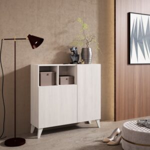 Schuhschrank Melamin Weiß 87×90×27 cm 90x87x27cm Spanplatte Weiß Herdasa Möbel Flurmöbel Schuhschränke