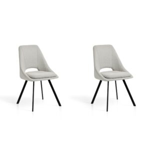 wohnli-moebel-suche-M25090644 Wohnli Möbelsuche - 2‑er Set Stühle aus Stoff und Metall beige 85×48×57 cm