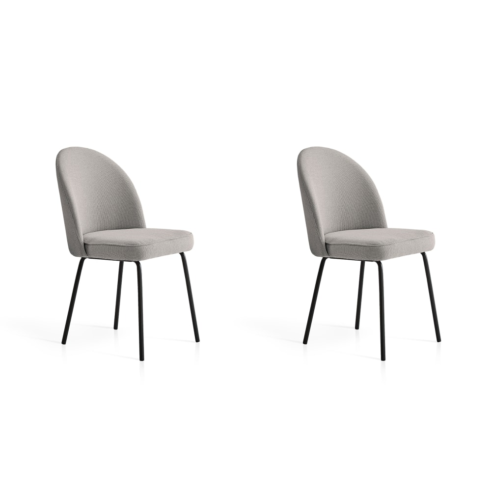 wohnli-moebel-suche-M25090655 Wohnli Möbelsuche - 2‑er Set Stühle aus Stoff und Metall grau 86×50×54 cm