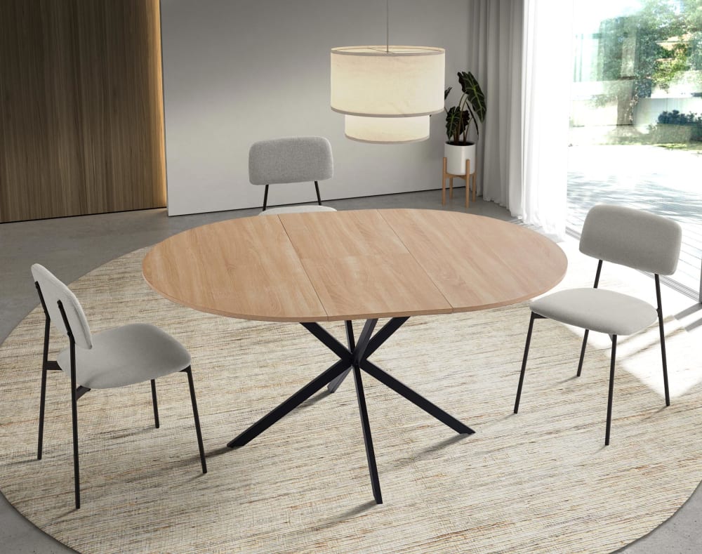 2‑er Set Stühle aus Stoff und Metall beige 80×46×50 cm 46x80x50cm Stoff Beige Hispanohogar Möbel Esszimmermöbel Stühle