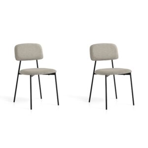 wohnli-moebel-suche-M25090657 Wohnli Möbelsuche - 2‑er Set Stühle aus Stoff und Metall beige 80×46×50 cm