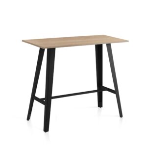 wohnli-moebel-suche-M25090695 Wohnli Möbelsuche - Hoher Bartisch aus Melamin und Metall in Eiche 120×120×60 cm