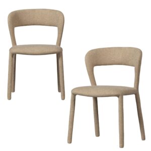 Wohnli Möbelsuche - 2er Set Esszimmerstühle aus Webstoff