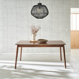 wohnli-moebel-suche-M25092904-1 Ausziehbarer Esstisch Lina nussbaumfarben 8-Sitzer 210x75x90cm Spanplatte Braun sweeek Möbel Esszimmermöbel Esstische