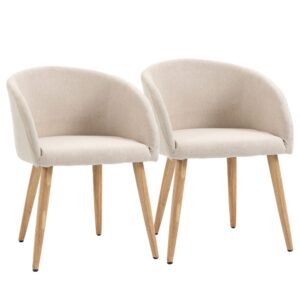 Wohnli Möbelsuche - Chaises de salle à manger design scandinave bois caoutchouc beige