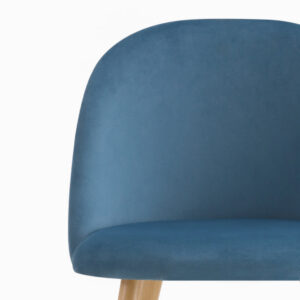 wohnli-moebel-suche-M25092955-1 Pack mit 4 Stühlen aus dunkelblauem und blauem Samt 50x78x51cm Samt Braun Maison Pavane Möbel Esszimmermöbel Stühle