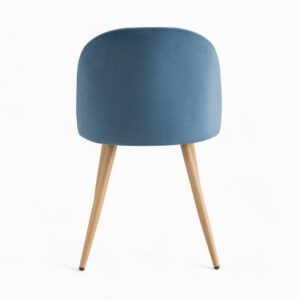 wohnli-moebel-suche-M25092970-1 Pack mit 4 Stühlen aus blauem und rosa Samt 50x78x51cm Samt Silber Maison Pavane Möbel Esszimmermöbel Stühle