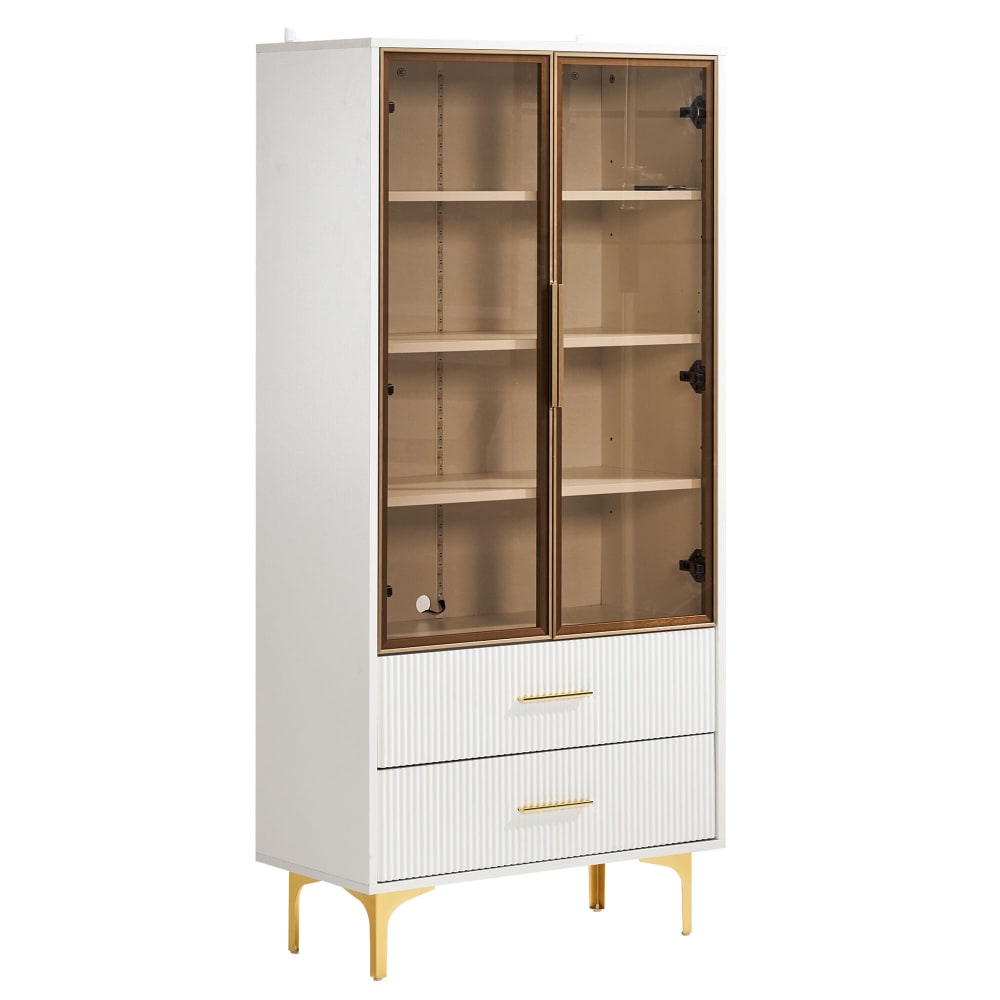 wohnli-moebel-suche-M25094065 Wohnli Möbelsuche - Elegante Hochvitrine mit Glastüren und LED-Beleuchtung