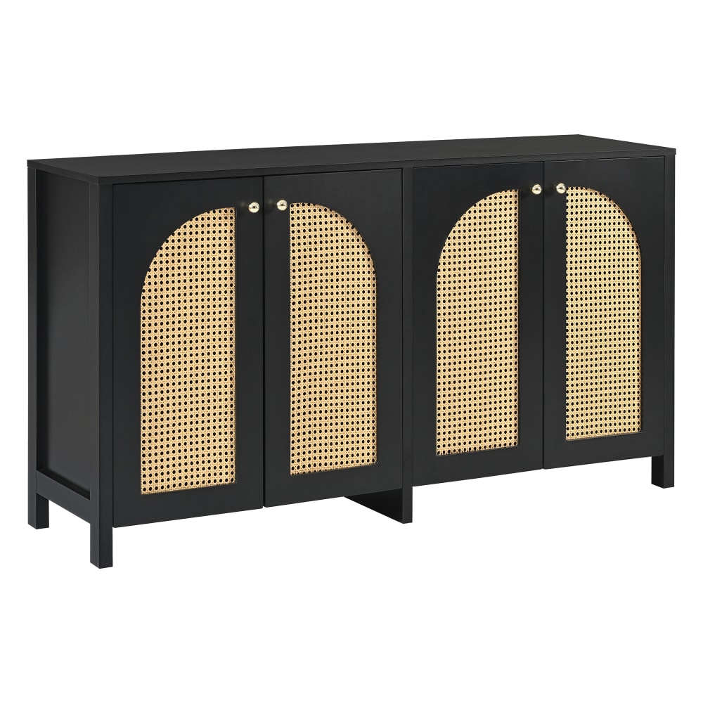Wohnli Möbelsuche - Vintage Sideboard mit 4 Geschwungenen Rattantüren